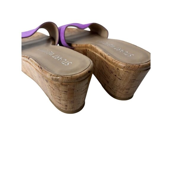 NEW Stuart Weitzman Summer Wedge Sandals in Lilac Size 9 - Picture 5 of 6